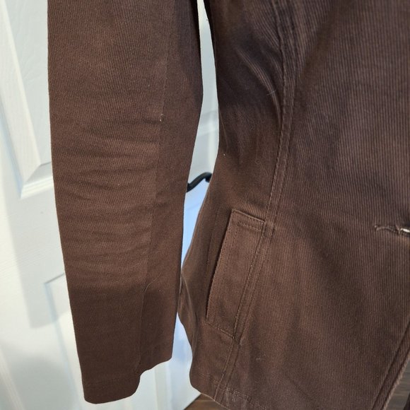 BCBG Brown Blazer Jacket Vintage Size 2 Corduroy Texture - Picture 6 of 10